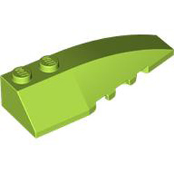 Right Shell 2x6 with Bow / Angle Bright Yellowish Green