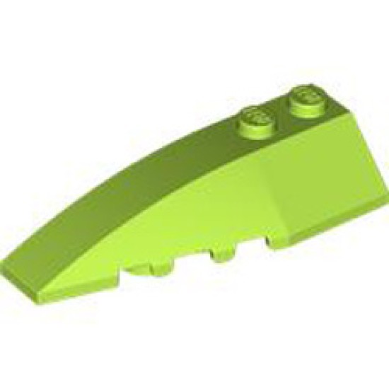 Left Shell 2x6 with Bow / Angle Bright Yellowish Green