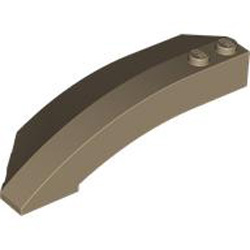 Right Shell 3x8x2 with Bow / Angle Sand Yellow