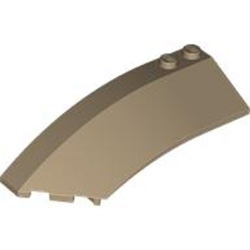 Left Shell 3x8x2 with Bow / Angle Sand Yellow