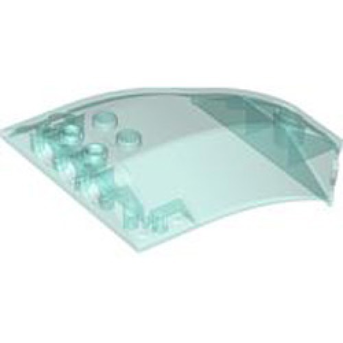 Shell 6x8x2 with Bow / Angle Transparent Light Blue