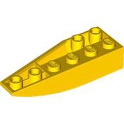 Right Shell 2x6 with Bow / Angle, Inverted Bright Yellow