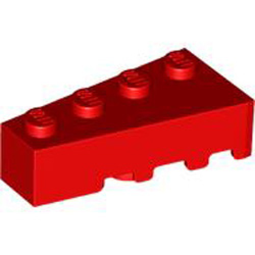 Left Brick 2x4 with Angle Bright Red