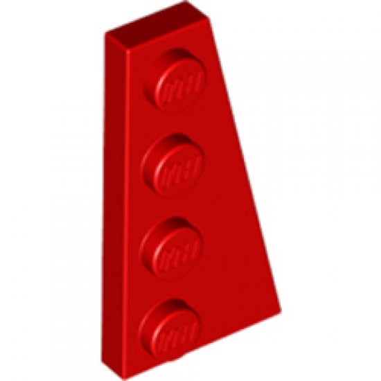 Right Plate 2x4 with Angle Bright Red