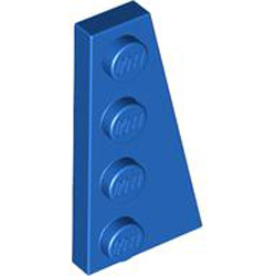 Right Plate 2x4 with Angle Bright Blue