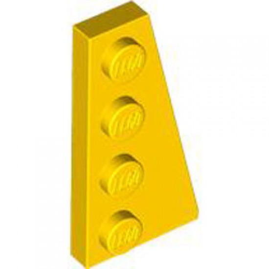 Right Plate 2x4 with Angle Bright Yellow
