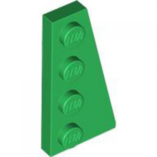 Right Plate 2x4 with Angle Dark Green