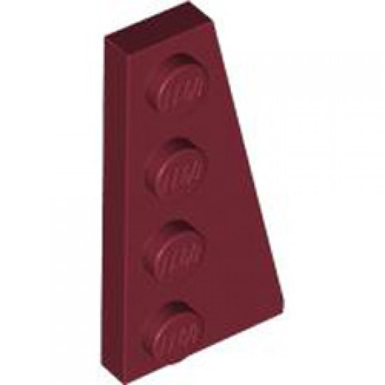 Right Plate 2x4 with Angle Dark Red