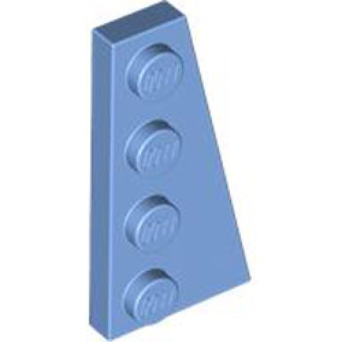 Right Plate 2x4 with Angle Medium Blue