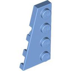 Left Plate 2x4 with Angle Medium Blue