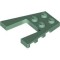Plate 4x4 with Angle Sand Green