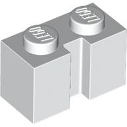 Brick 1x2 with Groove White