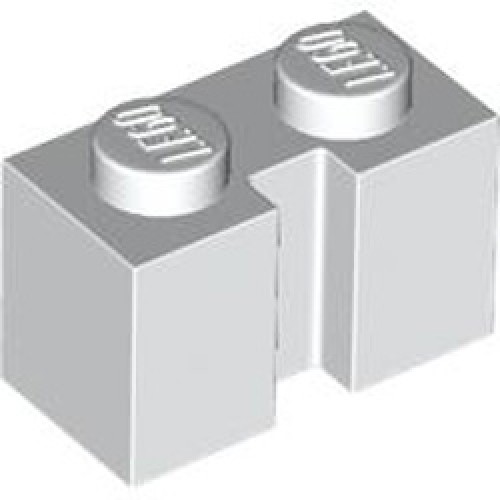 Brick 1x2 with Groove White