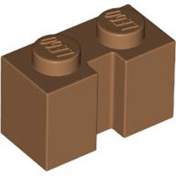 Brick 1x2 with Groove Medium Nougat