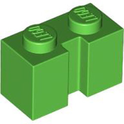 Brick 1x2 with Groove Bright Green