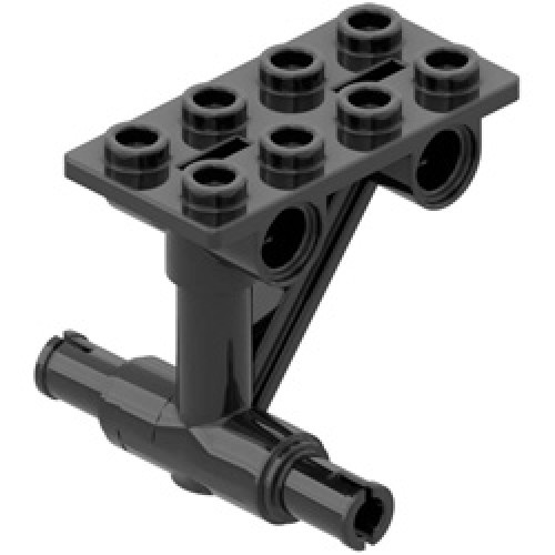 Plate 2x4 with Snap 4X Diameter 4.85 Black