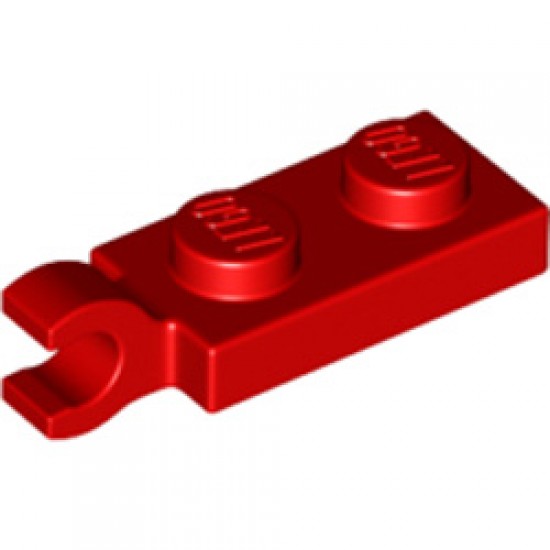 Plate 2x1 with Holder Vertical Bright Red