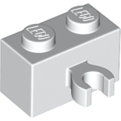 Brick 1x2 with Horizontal Holder White Brick 1x2 with Horizontal Holder White