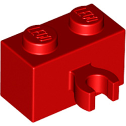 Brick 1x2 with Horizontal Holder Bright Red Brick 1x2 with Horizontal Holder Bright Red