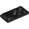 Plate 2x4 with Hinge and 2 Bottom 4.85 Holes Black