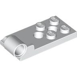 Plate 2x4 with Hinge and 2 Bottom 4.85 Holes White