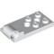 Plate 2x4 with Hinge and 2 Bottom 4.85 Holes White