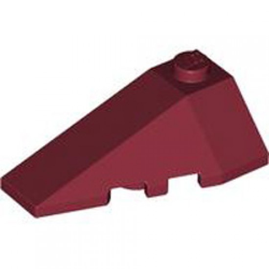 Left Roof Tile 2x4 with Angle Dark Red