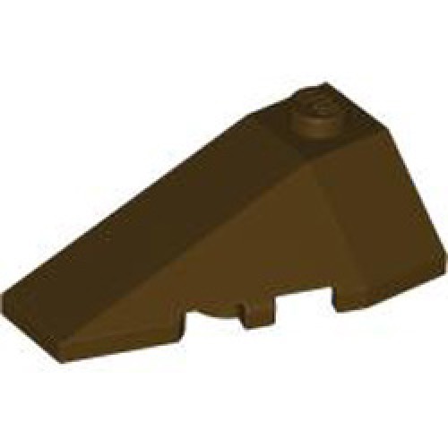 Left Roof Tile 2x4 with Angle Dark Brown