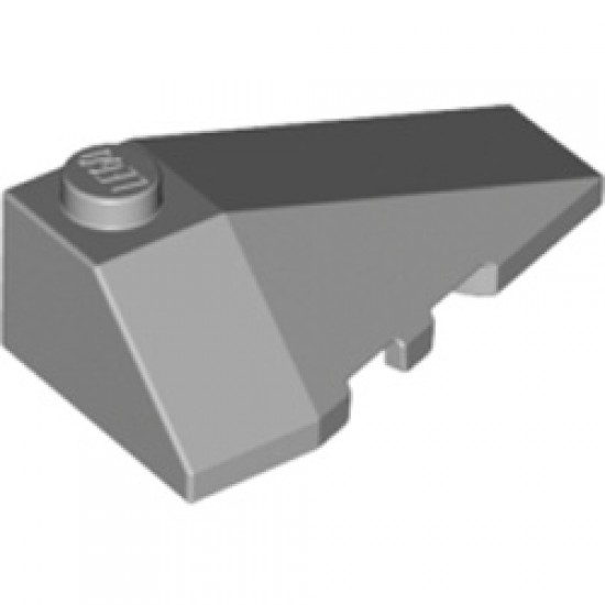 Right Roof Tile 2x4 with Angle Medium Stone Grey