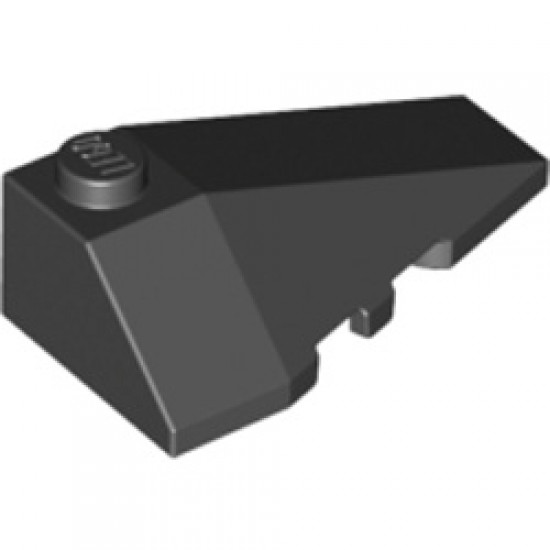 Right Roof Tile 2x4 with Angle Black