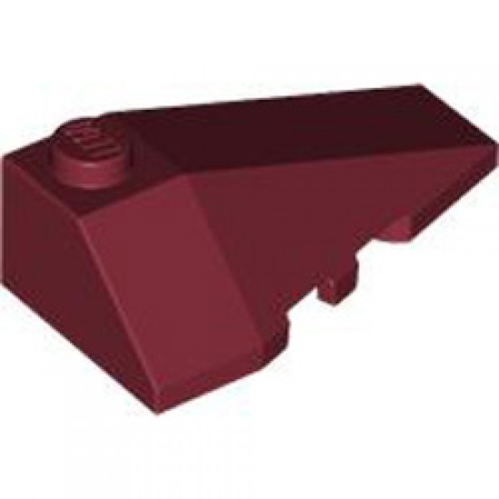 Right Roof Tile 2x4 with Angle Dark Red