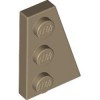 Right Plate 2x3 with Angle Sand Yellow