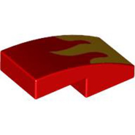 Plate 1x2x2/3 with Bow Number 8 Bright Red