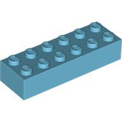 Brick 2x6 Medium Azur Brick 2x6 Medium Azur