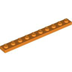 Plate 1x10 Bright Orange Plate 1x10 Bright Orange