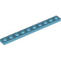 Plate 1x10 Medium Azur
