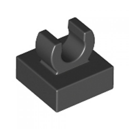 Plate 1x1 with Up Right Holder Black