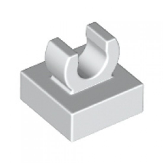 Plate 1x1 with Up Right Holder White