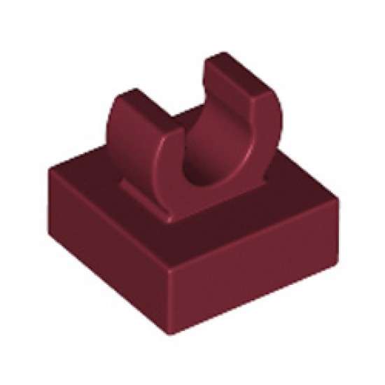 Plate 1x1 with Up Right Holder Dark Red