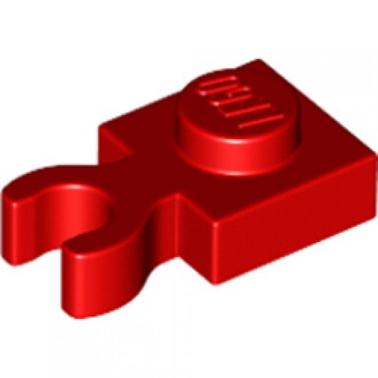 Plate 1x1 with Holder Bright Red