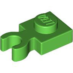 Plate 1x1 with Holder Bright Green
