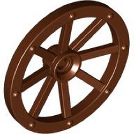 Wheel with Spokes Diameter 33.8 Reddish Brown
