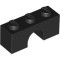 Brick with Bow 1x3 Black