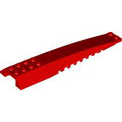 Brick 4x16 with Bow / Angle Bright Red