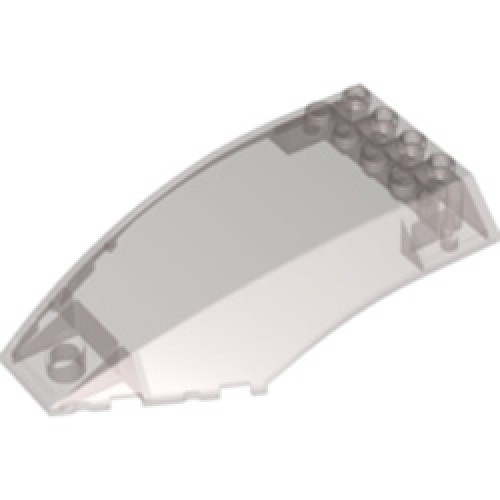 Shell 6x10x2 with Bow / Angle Transparent Brown