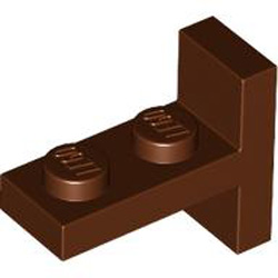 Plate 2x1 with Vertical Tube Reddish Brown