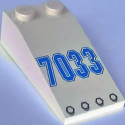 Roof Tile 2x4x1 18 Degree Number 1 White       