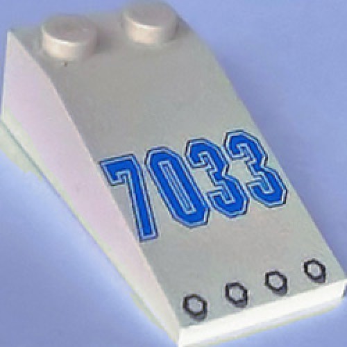 Roof Tile 2x4x1 18 Degree Number 1 White       