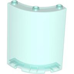 Wall Element 4x4x6 Round Transparent Light Blue