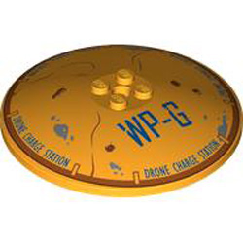 Round Plate Diameter 64x9.6 Number 1 Flame Yellowish Orange